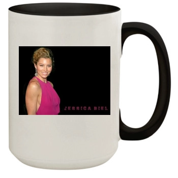 Jessica Biel 15oz Colored Inner & Handle Mug