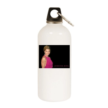 Jessica Biel White Water Bottle With Carabiner