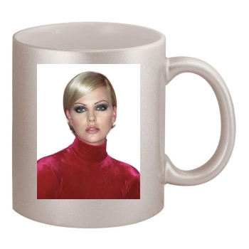 Charlize Theron 11oz Metallic Silver Mug