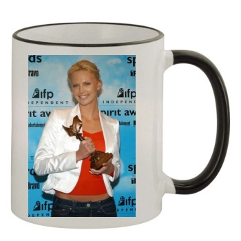 Charlize Theron 11oz Colored Rim & Handle Mug