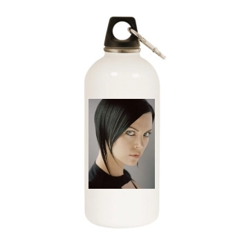 Charlize Theron White Water Bottle With Carabiner