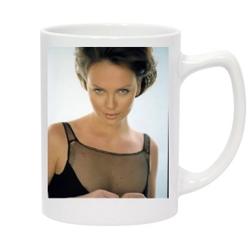 Charlize Theron 14oz White Statesman Mug