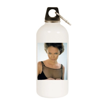 Charlize Theron White Water Bottle With Carabiner