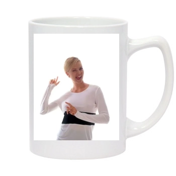 Charlize Theron 14oz White Statesman Mug