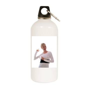 Charlize Theron White Water Bottle With Carabiner