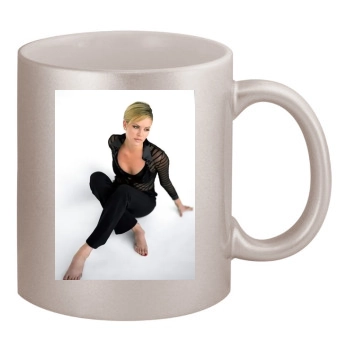 Charlize Theron 11oz Metallic Silver Mug