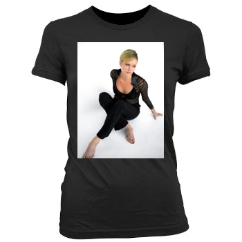 Charlize Theron Women's Junior Cut Crewneck T-Shirt