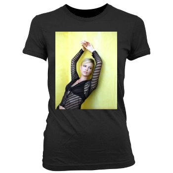 Charlize Theron Women's Junior Cut Crewneck T-Shirt