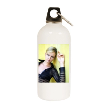 Charlize Theron White Water Bottle With Carabiner