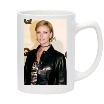 Charlize Theron 14oz White Statesman Mug