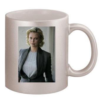 Charlize Theron 11oz Metallic Silver Mug