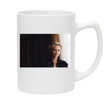 Charlize Theron 14oz White Statesman Mug