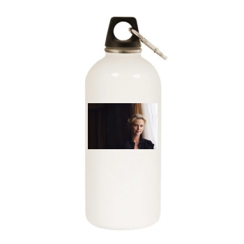 Charlize Theron White Water Bottle With Carabiner