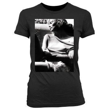 Charlize Theron Women's Junior Cut Crewneck T-Shirt