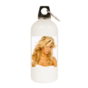 Jessica Simpson White Water Bottle With Carabiner