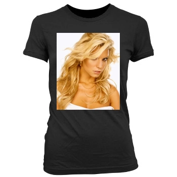 Jessica Simpson Women's Junior Cut Crewneck T-Shirt