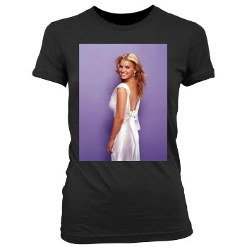 Jessica Simpson Women's Junior Cut Crewneck T-Shirt