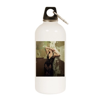 Charlize Theron White Water Bottle With Carabiner