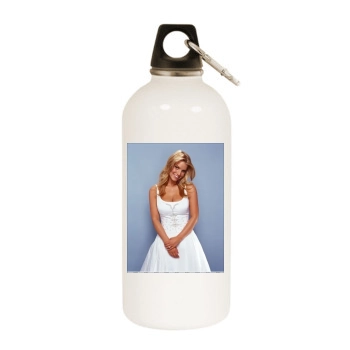 Jessica Simpson White Water Bottle With Carabiner