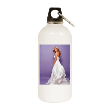 Jessica Simpson White Water Bottle With Carabiner