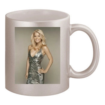 Jessica Simpson 11oz Metallic Silver Mug