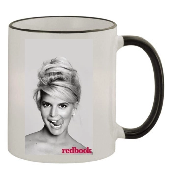 Jessica Simpson 11oz Colored Rim & Handle Mug