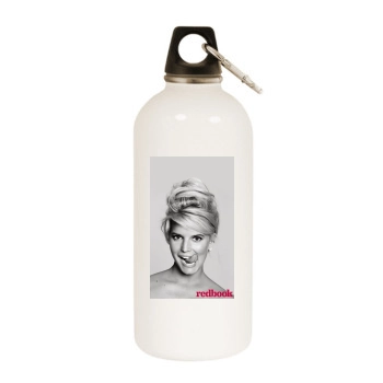 Jessica Simpson White Water Bottle With Carabiner