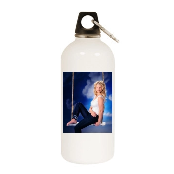 Jessica Simpson White Water Bottle With Carabiner