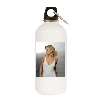 Charlize Theron White Water Bottle With Carabiner