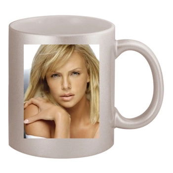 Charlize Theron 11oz Metallic Silver Mug