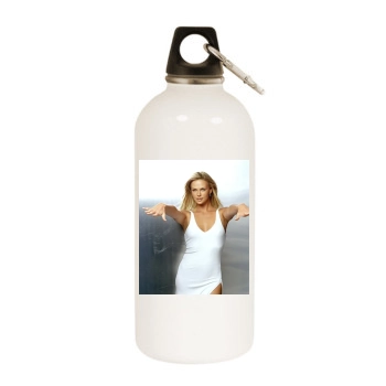 Charlize Theron White Water Bottle With Carabiner