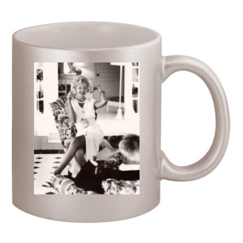 Charlize Theron 11oz Metallic Silver Mug