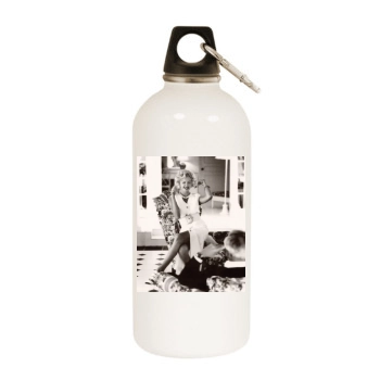 Charlize Theron White Water Bottle With Carabiner