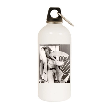 Charlize Theron White Water Bottle With Carabiner