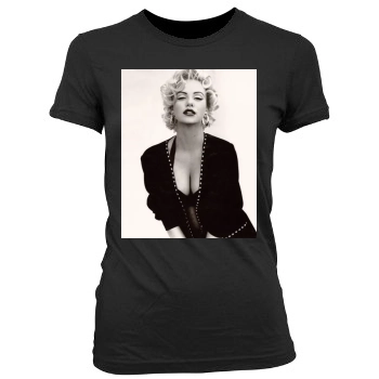 Charlize Theron Women's Junior Cut Crewneck T-Shirt