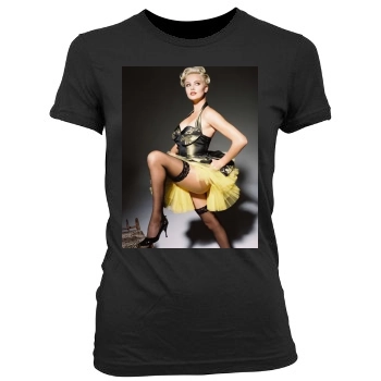 Charlize Theron Women's Junior Cut Crewneck T-Shirt