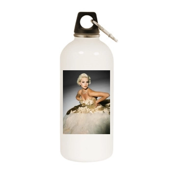 Charlize Theron White Water Bottle With Carabiner