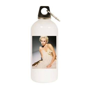 Charlize Theron White Water Bottle With Carabiner