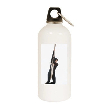 Charlize Theron White Water Bottle With Carabiner