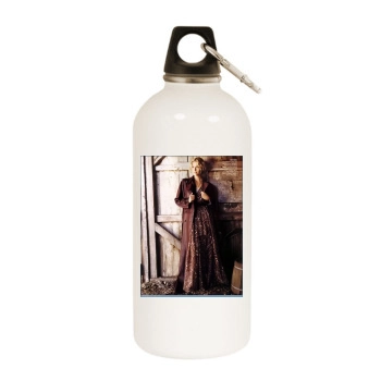 Charlize Theron White Water Bottle With Carabiner