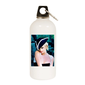 Charlize Theron White Water Bottle With Carabiner