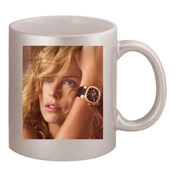 Charlize Theron 11oz Metallic Silver Mug