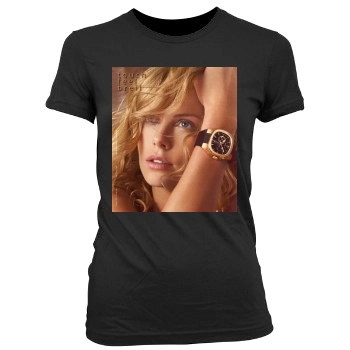 Charlize Theron Women's Junior Cut Crewneck T-Shirt