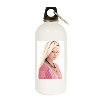 Charlize Theron White Water Bottle With Carabiner