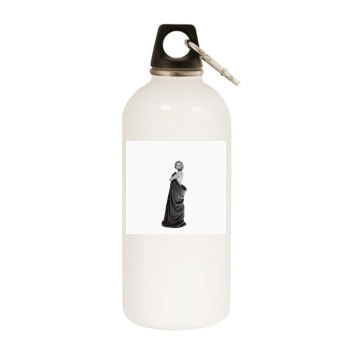 Charlize Theron White Water Bottle With Carabiner