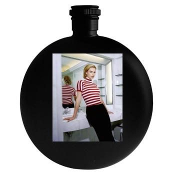 Charlize Theron Round Flask