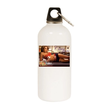 Cheryl Tweedy White Water Bottle With Carabiner