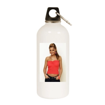 Cheryl Tweedy White Water Bottle With Carabiner