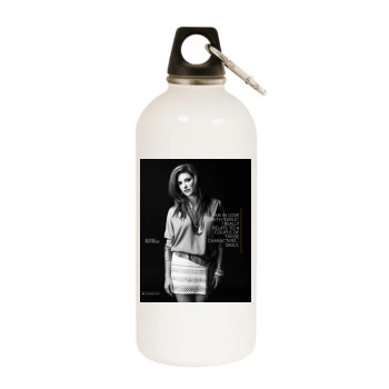 Jill Wagner White Water Bottle With Carabiner