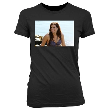 JoAnna Garcia Women's Junior Cut Crewneck T-Shirt